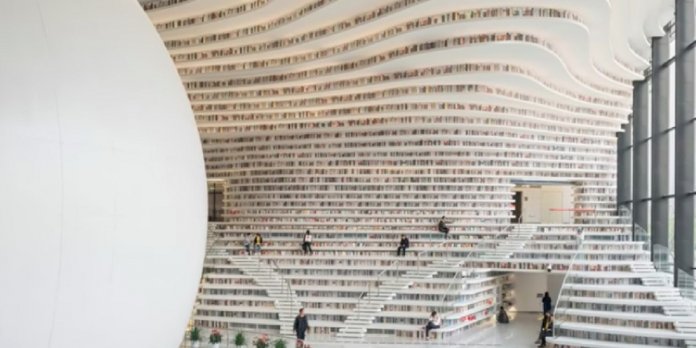 Biblioteca chinesa impressiona por seu desenho futurista
