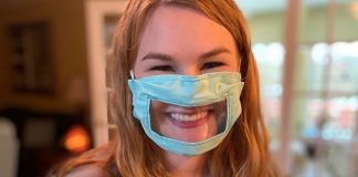 Aluna cria máscaras transparentes especiais para ajudar surdos na leitura labial