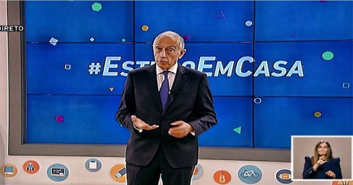 Presidente de Portugal dá vídeo-aula para estudantes de ensino fundamental durante a pandemia