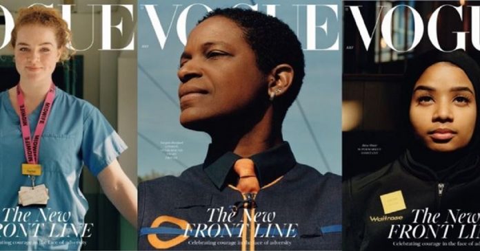 Nova capa da Vogue traz trabalhadores da linha de frente em vez de modelos