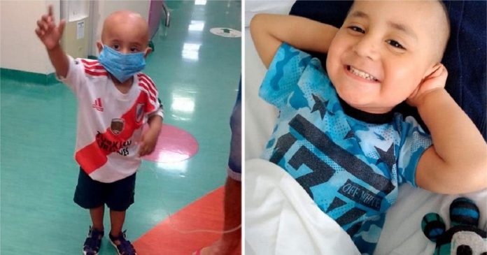 Garotinho de 3 anos conseguiu vencer o câncer em meio da pandemia: “Estou feliz, estou curado”