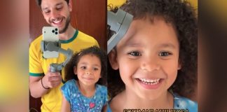 Pai faz vídeo para empoderar filha de 5 anos que sofria bullying por ter cabelo cacheado: ‘Você é linda’