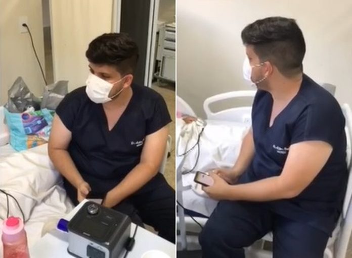 Médico no Piauí comove ao cantar para paciente horas antes dela morrer de Covid