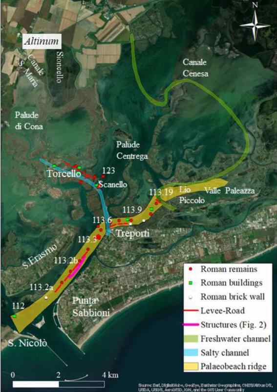 agrandeartedeserfeliz.com - Arqueólogos descobrem antiga estrada romana em lagoa da cidade de Veneza, na Itália
