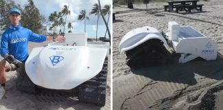ONG cria robô limpador de praias movido a energia solar: ’20 vezes mais eficiente que os seres humanos’