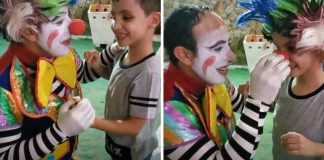 Criança cega realiza sonho de conhecer palhaço durante festinha de aniversário; veja vídeo