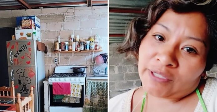 Mulher mostra orgulhosamente casa que ela construiu sozinha: ‘O importante é ter um lar’