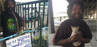 Homem em situação de rua vende limões na rua para comprar ração para gatos abandonados