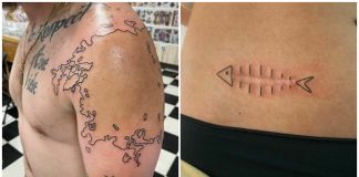 Os tatuadores criam belos designs para cobrir cicatrizes e marcas de nascença