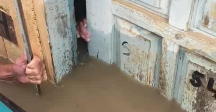 Defesa Civil resgata idoso que ficou preso em casa inundada pelas chuvas na Bahia [VIDEO]
