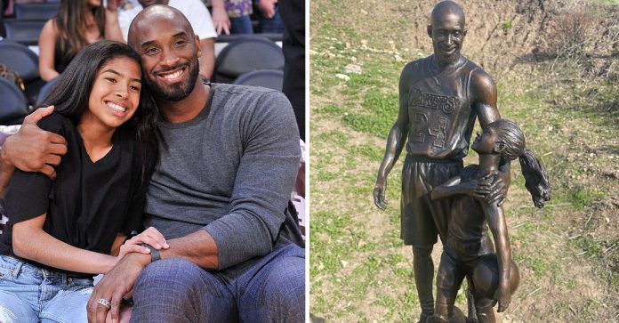 Após 2 anos, Kobe Bryant e sua filha são imortalizados com uma estátua no local do acidente