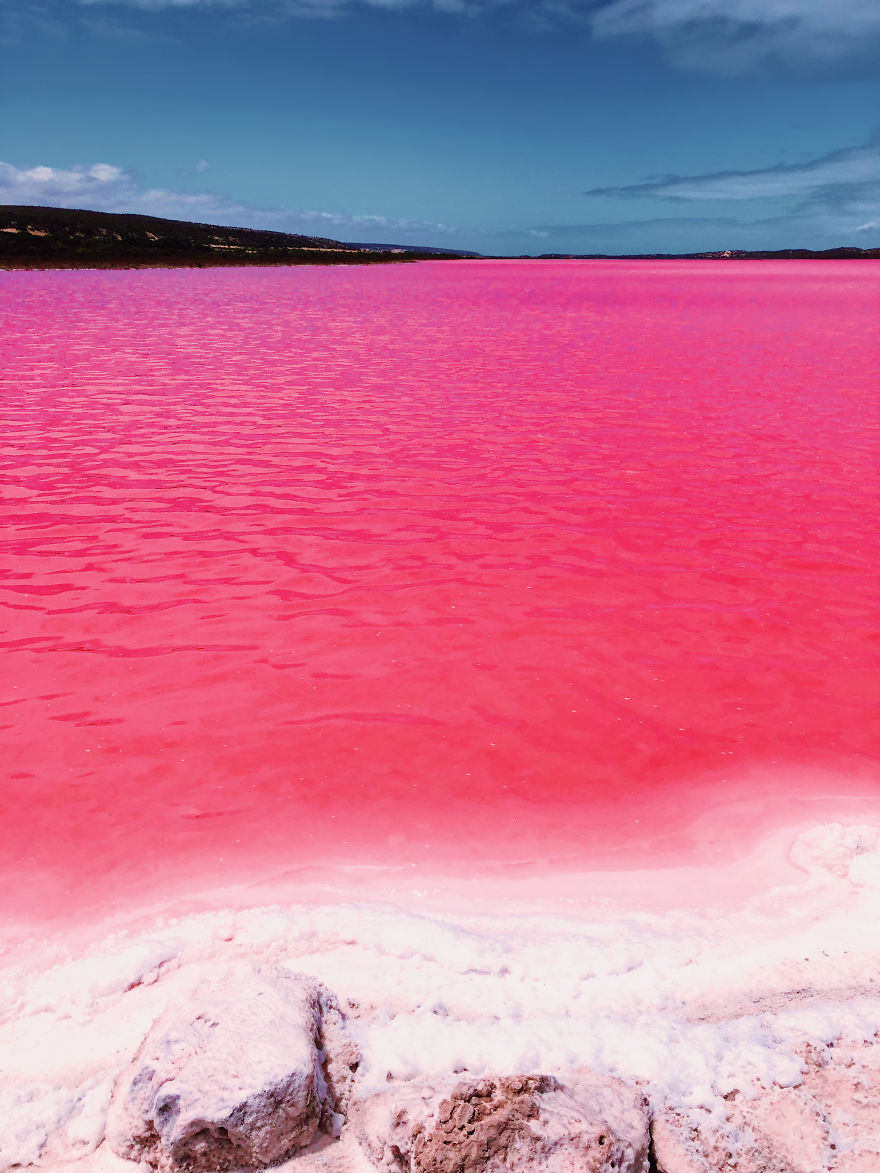 agrandeartedeserfeliz.com - Fotógrafo captura imagens impressionantes da Lagoa Pink Hutt, na Austrália; veja fotos