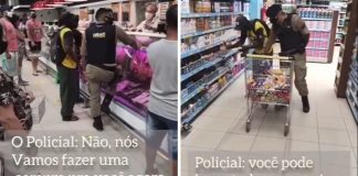 Policial faz super-compra para rapaz carente que o abordou pedindo apenas um saco de feijão