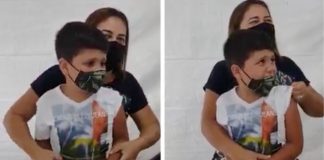 Menino grita “Vai, Corinthians” na hora de tomar a vacina contra a Covid e vídeo viraliza