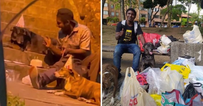 Jovem sem-teto que celebrou aniversário de seu cãozinho na rua é acolhido em abrigo da Colômbia