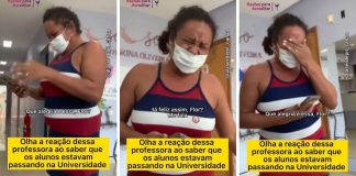 Professora de escola pública chora ao descobrir que seus alunos passaram no vestibular [VIDEO]