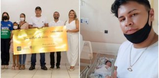 Jovem de 21 anos ganha R$ 1 milhão em sorteio minutos depois do filho nascer no Paraná