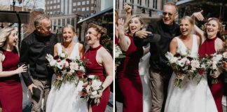 “Posso tirar uma foto com você?”: Tom Hanks aparece em casamento e comemora com a noiva