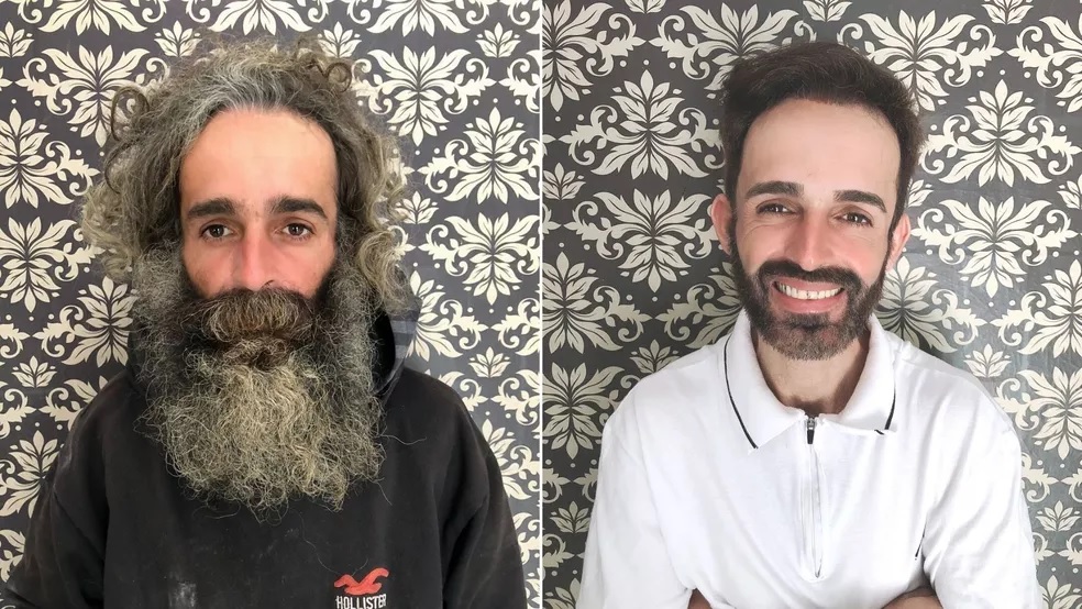 agrandeartedeserfeliz.com - "Toda transformação eu fico ansioso", diz cabeleireiro que ajuda pessoas sem-teto em SP