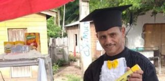 Vendedor de pipoca, Samuel se forma na faculdade aos 52 anos