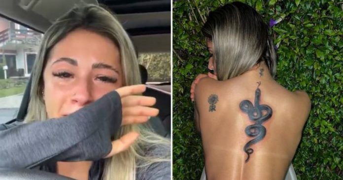 ‘Não foi o que pedi’, diz Nathalia Valente ao mostrar sua nova tatuagem aos prantos para seguidores