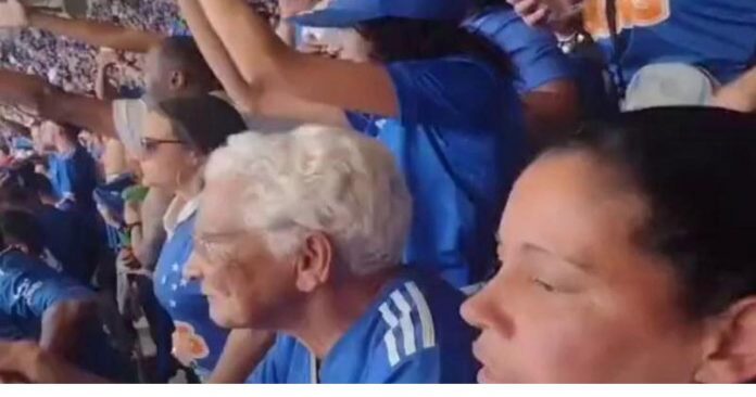 Aos 82 anos, costureira realiza sonho de assistir jogo do Cruzeiro no Mineirão [VIDEO]