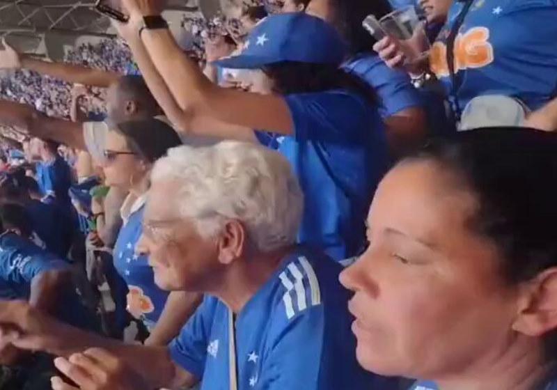 agrandeartedeserfeliz.com - Aos 82 anos, costureira realiza sonho de assistir jogo do Cruzeiro no Mineirão [VIDEO]