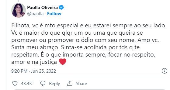 agrandeartedeserfeliz.com - Klara Castanho: famosos se solidarizam após atriz relatar tudo o  que sofreu