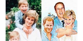 Artista une Princesa Diana com Harry e William, já adultos, e seus netos; confira as ilustrações!