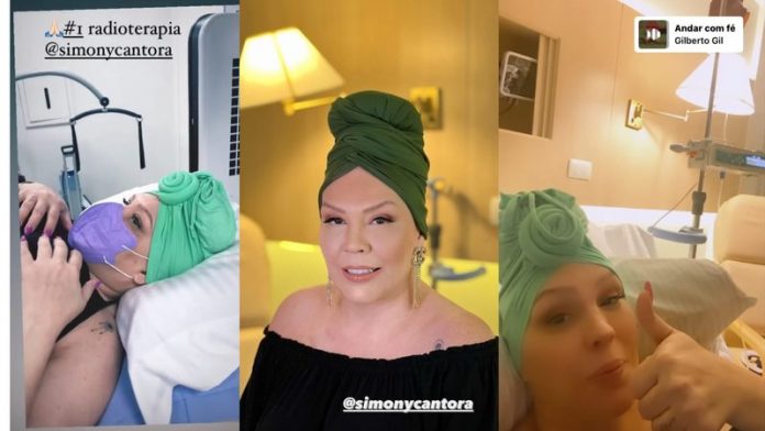Cantora Simony compartilha momentos da sua primeira sessão de radioterapia