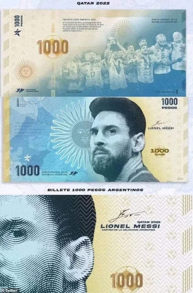 agrandeartedeserfeliz.com - Banco Central da Argentina pode imprimir nota especial em homenagem à Lionel Messi